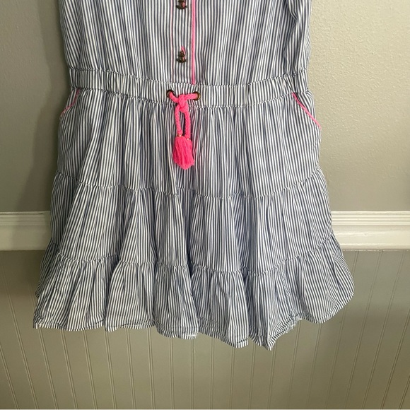 Aphorism Girls Stripe Blue White Pink Sailor Dress Size 6X - Picture 9 of 9
